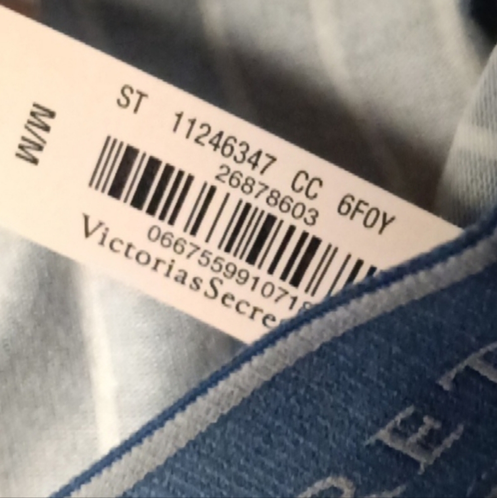 Victoria's Secret Blue Striped Boyshort Panty - Picture 5 of 6